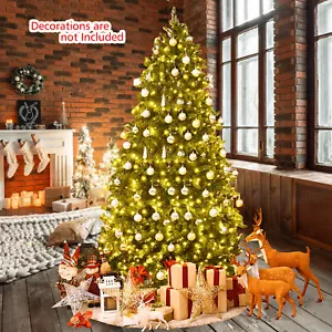 7.5ft Pre-lit LED PVC Christmas Fir Tree w/8 Flash Mode Patio - Picture 1 of 8