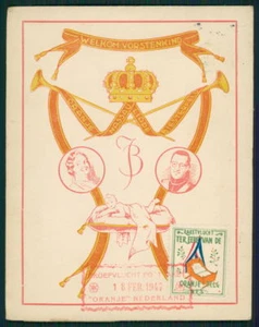 PAÍSES BAJOS MK 1947 PRINCESA CRISTINA DE ORANIA-NASSAU TARJETA MÁXIMA h2229 - Imagen 1 de 2