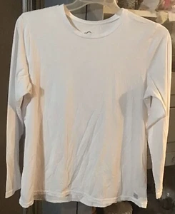 Butter-Soft women's L t-shirt white round neck long sleeves - Picture 1 of 2
