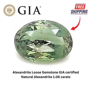 Alexandrite Loose Gemstone GIA certified Natural Alexandrite 1.06 carats - Picture 1 of 8