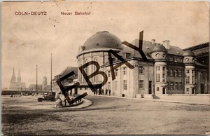 KOLN-DEUTZ NEUER BAHNHOF BAHNHOF POSTKARTE - Bild 1 von 2
