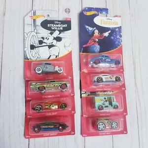 2018 Hot Wheels Disney Mickey Mouse Entertainment Character  Collection Lot of 8 - Picture 1 of 11