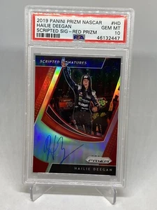 2019 NASCAR  Hailie Deegan  AUTO Signed Red RC PRIZM  /50 PSA 10 GEM MT POP 2 - Picture 1 of 9