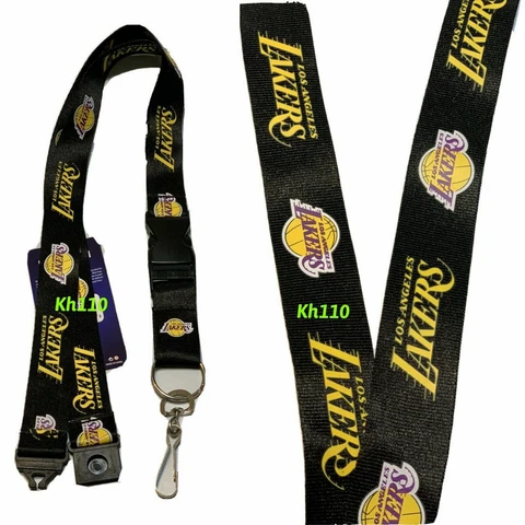 Los Angeles Lakers NBA Key Chain Clip On Lanyard-Black Color Cover