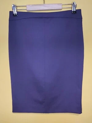 Falda lápiz Emporio Armani hasta la rodilla lana ciruela púrpura talla 38 UK 6 Foto 1 de 4