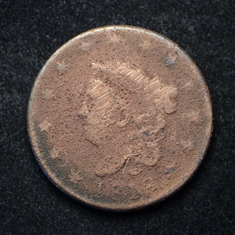 1818 US Large Cent Corroded (bb8862) Cover