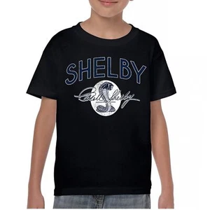 Vintage Shelby Cobra Logo Youth T-shirt Mustang GT500 GT Powered by Ford Kids - Picture 1 of 50