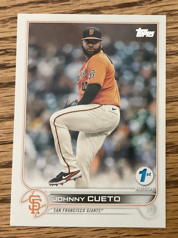 2022 Topps Series 1 First 1st Edition Base Card Johnny Cueto Giants - Image 1 of 1