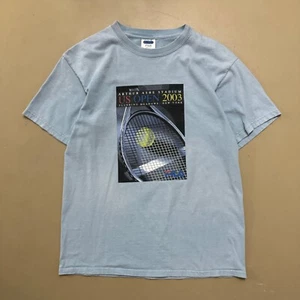 VTG 2000s FILA US Open Tennis Graphic T Shirt Sportswear 2003 Flushing Meadows M - Picture 1 of 2