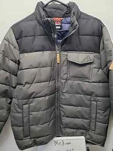 Gerry Men's Large Workwear Jacket Coat Full Zip Lightweight Puffer Gray/Black - Picture 1 of 5