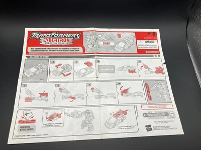 Hoja de instrucciones Swerve Transformers Cybertron 2005 Foto 1 de 4