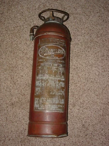Antique Vintage Copper & Brass Phomene Fire Extinguisher! Empty! Sold As Is! - Picture 1 of 11