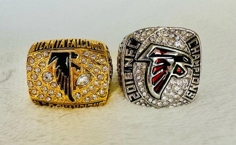 2 Pcs Atlanta Falcons NFC Championship Ring, US SHIP 1998/2016 Cover