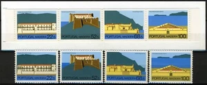 Madeira 1986, Madeira fortresses set + booklet, Mi 107A-110A, 107C-110C cat 23€ - Picture 1 of 1