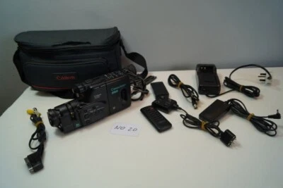 VINTAGE CAMCORDER CANON E60E E60 CA-100 SET BUNDLE SPARES OR REPAIR - Image 1 of 4