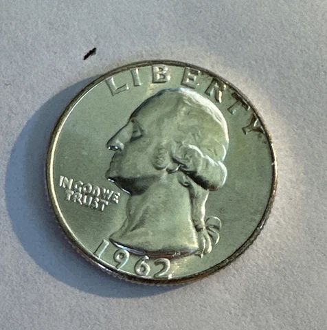 1962-P Washington Quarter ~ 90% Silver ~ GEM BU ~ Awesome Luster ~ H57 Cover
