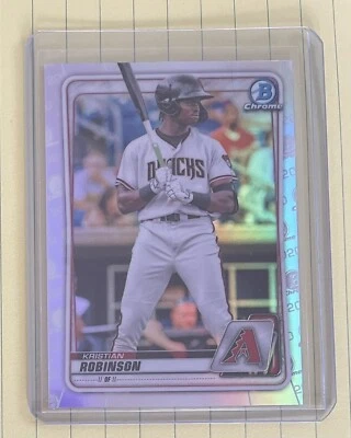KRISTIAN ROBINSON 2020 Bowman Chrome Draft 1st Refractor Arizona Diamondbacks - Image 1 of 2