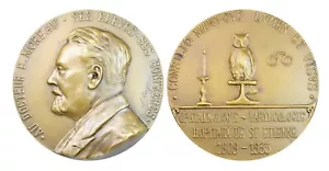 O535, Frankreich, Bronzemedaille 1935 von Croizier, Eule, Doktor Moreau, Medizin - Bild 1 von 4