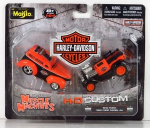 Harley Davidson H-D Custom 1940 Ford Panel 1929 Model A Truck HD Maisto 1:64 - Foto 1 di 7