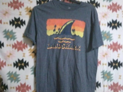 Camiseta Landshark Lager de aspecto envejecido de segunda mano para hombre - gris - talla M - Jimmy Buffett Foto 1 de 4
