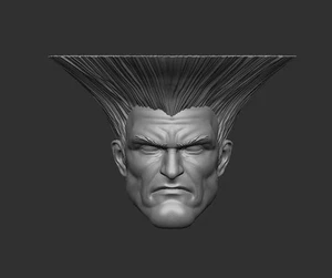 Guile Street FIghter 1:12 scale custom unpainted Head 6" Action Figure - Picture 1 of 1