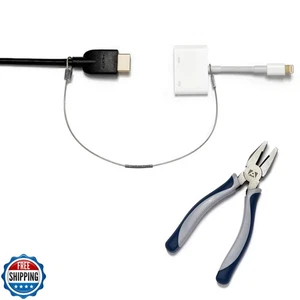 Patented Pre-Assembled Adapter Ties - Anti-Theft Cable Locks for Tools, Dongl - Afbeelding 1 van 5