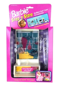 Barbie Snap 'N Store Quilted Doll Case Accessories 1992 Mattel No. 12160 NEW - Picture 1 of 5