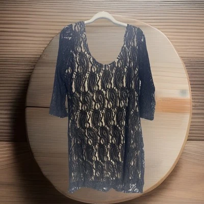 Vestido Liberty Love para mujer 2XL negro bruja caprichoso gótico forrado encaje grunge midi Foto 1 de 4