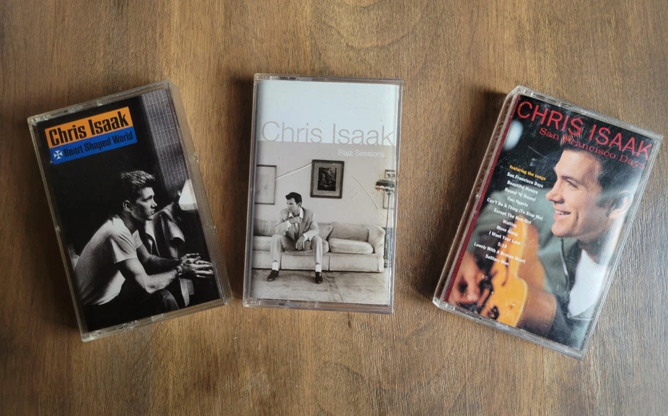 Chris Isaak 3 Cassette Lot: San Francisco Days Heart Shaped World Baja Sessions  - Imagem 1 de 4