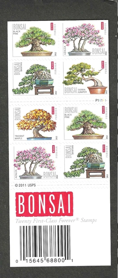 #4622b BONSAI  ISSUE BOOKLET OF 20 FOREVER SA MNH UNFOLDED - Image 1 of 1