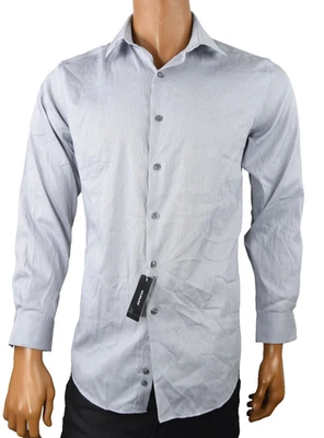 Alfani Men Shirt New M 15-15.5 34/35 Gray Design Button Up Athletic Fit - Image 1 of 4