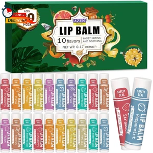 AZEN 30er Pack Lippenbalsam, natürlicher Lippenbalsam Großpackung, Lippenpflegeprodukt, feuchtigkeitsspendende Lippen - Bild 1 von 12