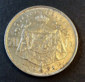 Belgium - Albert I - Very Nice and Rare 20 francs/ 4 belgas 1932 FR -pos A (1) - Picture 1 of 2