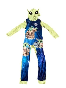 Mandalorian Star Wars Baby Yoda/Grogu Union Suit Pajamas One Piece Boys Sz 10/12 - Picture 1 of 2