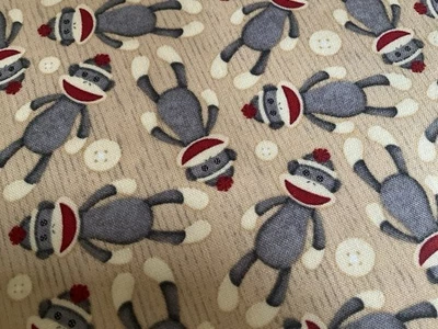 Lindo calcetín de tela mono de Marcus Brother textil 44”x 42”428 Foto 1 de 4