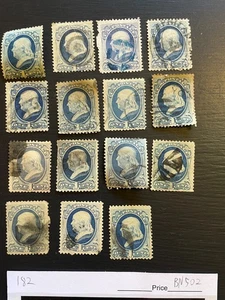 Buffalo Stamps: Lot of Used 1879 Banknotes Scott# 182, Varied Cancels - Picture 1 of 1