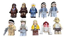 LEGO Minifigure Lot Star Wars Chewbacca Luke Yavin Rebel Fleet Trooper Pilot - Picture 1 of 8