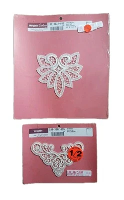 Wrights Blanco Encaje Costura Vestido de Novia Motivo de Encaje Vestido Velo Tocado Foto 1 de 4