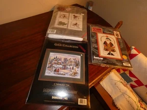 Collezione Oro Tesoro Tempo Janlynn Babbo Natale Cardinale Punto Croce Kit - Foto 1 di 7