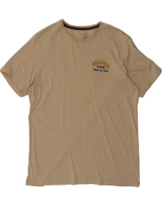 VOLCOM Mens Modern Fit Graphic T-Shirt Top XL Beige Cotton AS05 - Picture 1 of 4