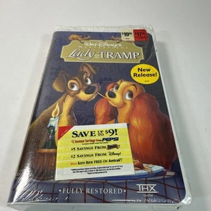 Lady & the Tramp VHS Sealed New Clamshell Masterpiece Edition  07 Restored W THX - Picture 1 of 7