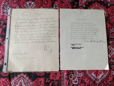 Richard Watson Gilder Unpublished Poem On the Street" Nov 22, 1908 - Image 1 of 4