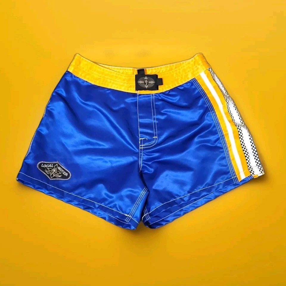 Boardshorts vintage años 70 movimiento local para mujer 5 pequeños NUEVO nailon años 80 Board Shorts Foto 1 de 4