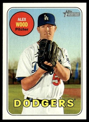 2018 Topps Heritage Alex Wood Los Angeles Dodgers #263 - Image 1 of 2