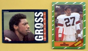 1985 & 1986 Topps AL GROSS Cleveland Browns 2-Card Lot Rookie RC - Picture 1 of 1
