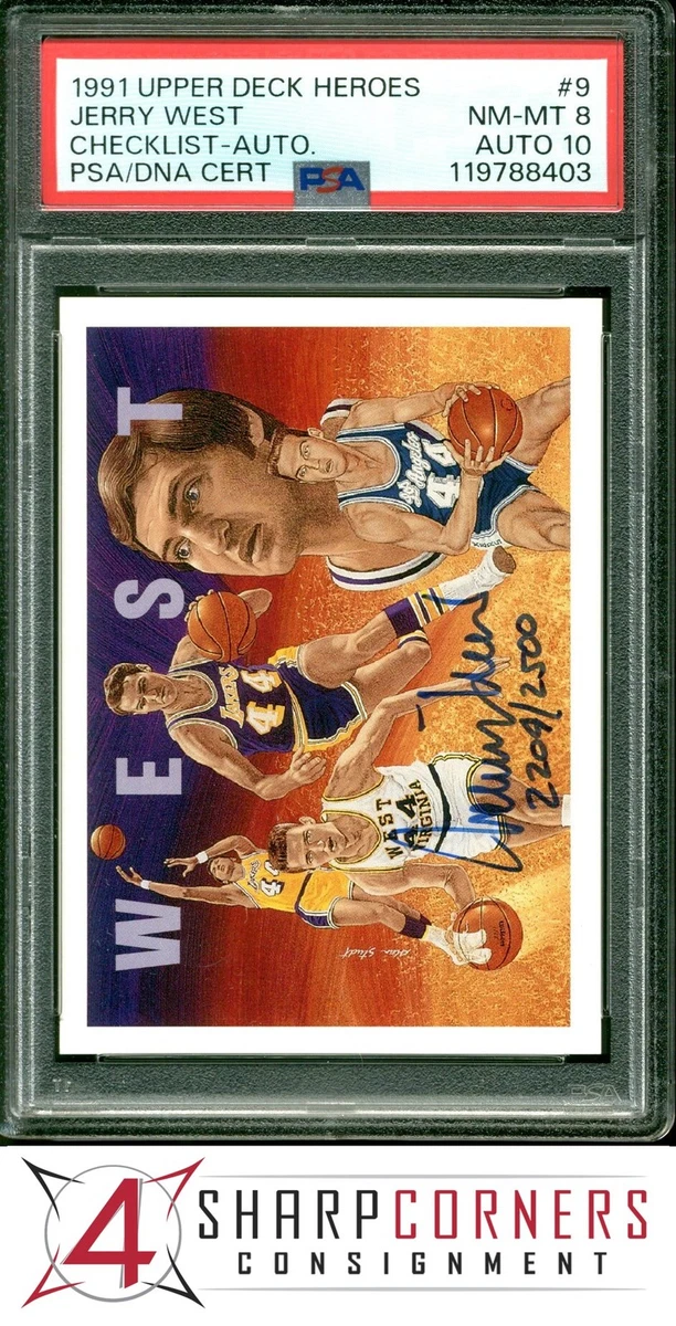 Upper Deck Jerry West Autographed Basketball Trading Cards