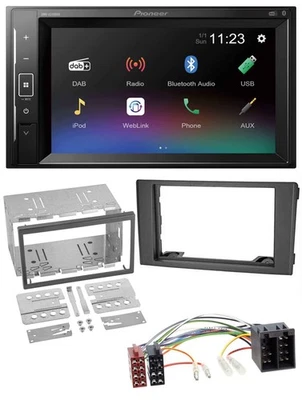 Pioneer DAB MP3 2DIN Bluetooth USB Autoradio für Iveco Daily 06-14 schwarz - Bild 1 von 4