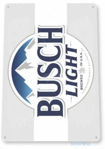 BUSCH LIGHT 11X8 TIN SIGN BREW BAR PUB BREWING COMPANY HEAD FOR THE MOUNTAINS - Picture 1 of 1