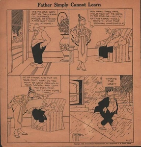 Bringing Up Father - 1919 - Página de dibujos animados - La ópera está apagada - Father Simply Cann - Imagen 1 de 2