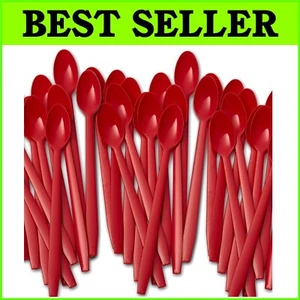 Durable 8-Inch Plastic Sundae Spoons - Ideal for Parties & Events (500ct) - Picture 1 of 9